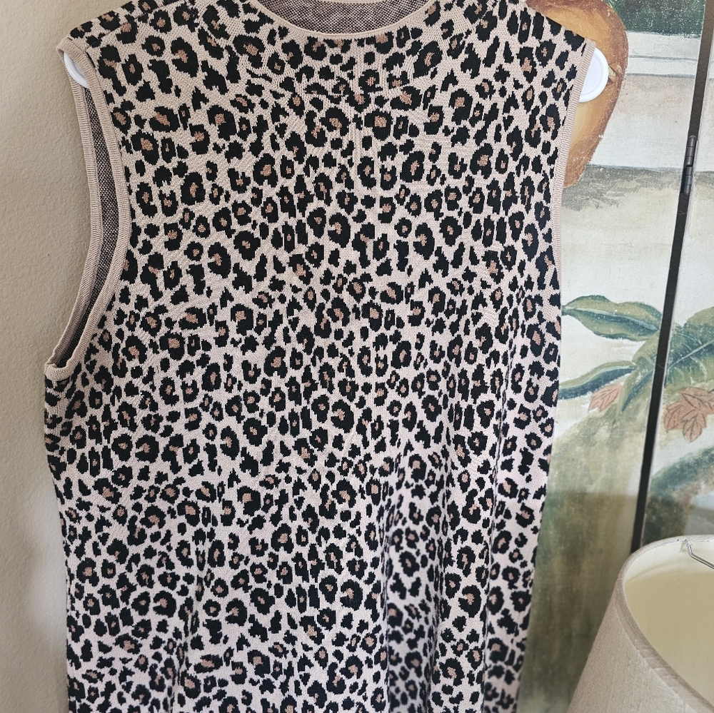 Ladies Sweater Vest  Xl Sweater Vest Animal Print Size Xl